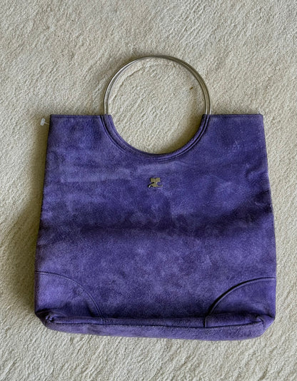 COURREGES vintage  SUEDE LEATHER HANDBAG
