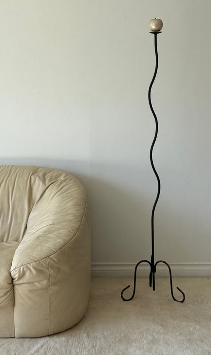 Large Sculptural Iron Candleholder