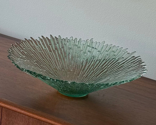 Vintage Brutalist Glass  Bowl