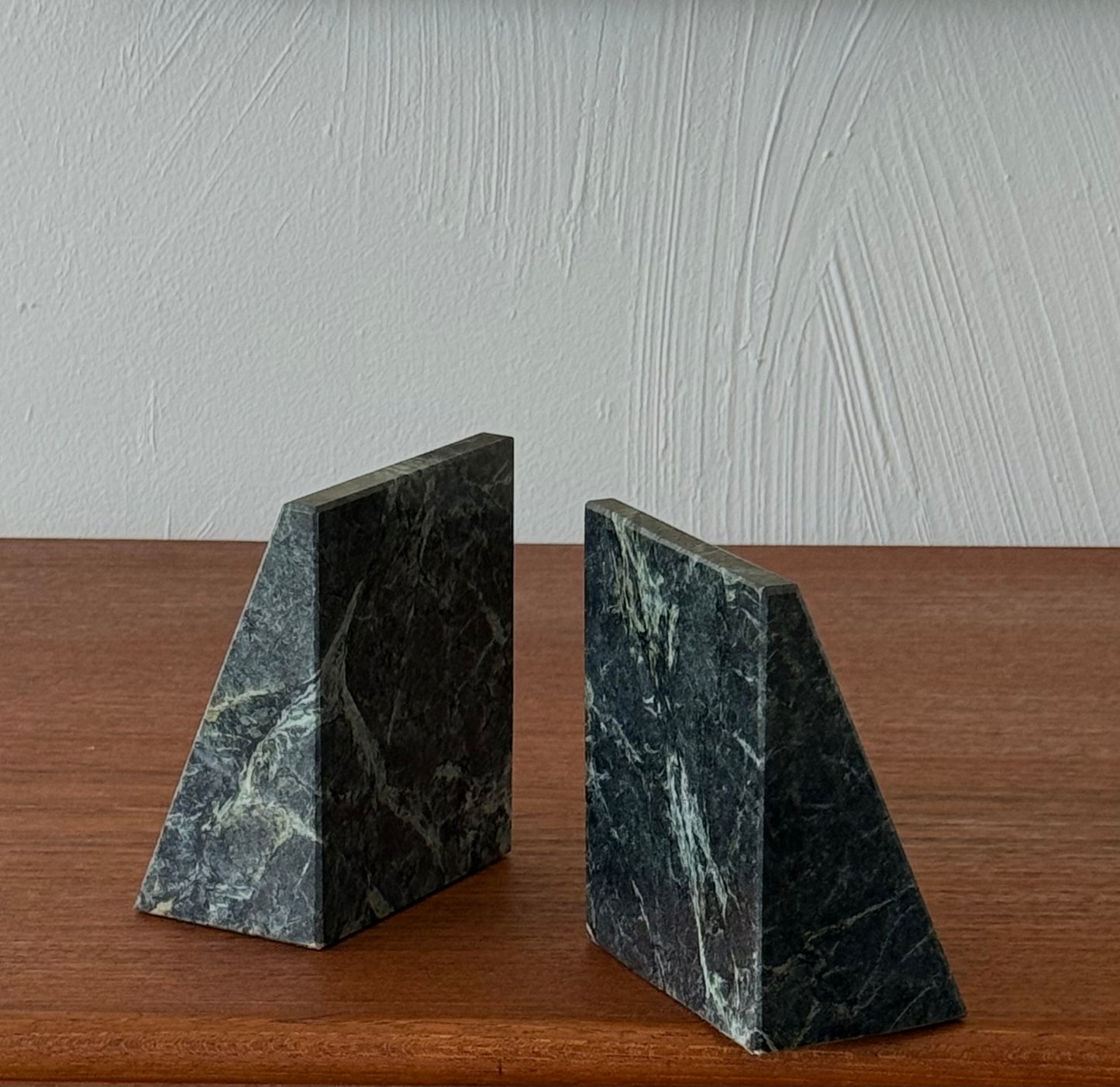 VINTAGE MARBLE BOOKENDS