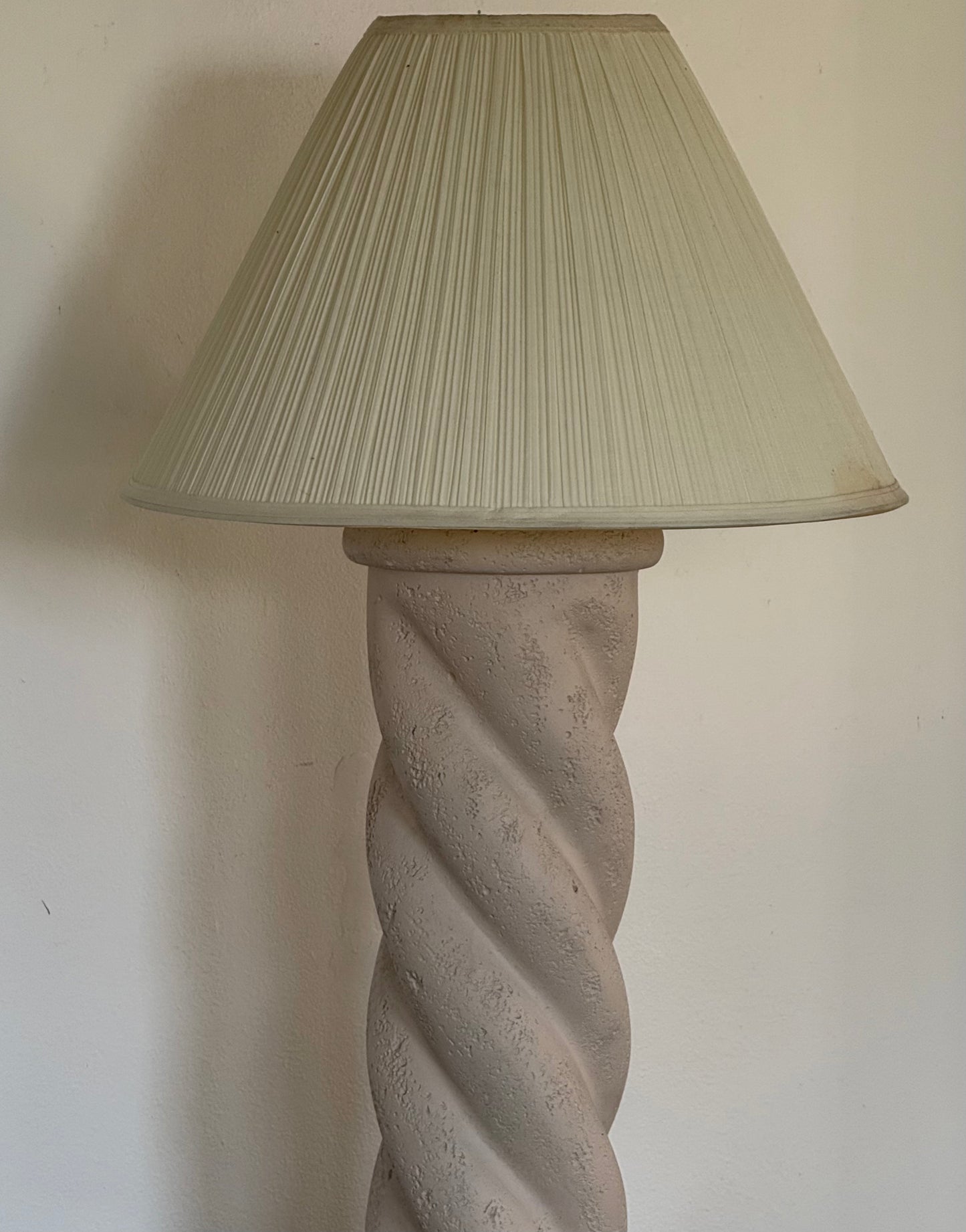 1980s SPIRAL PLASTER LAMP