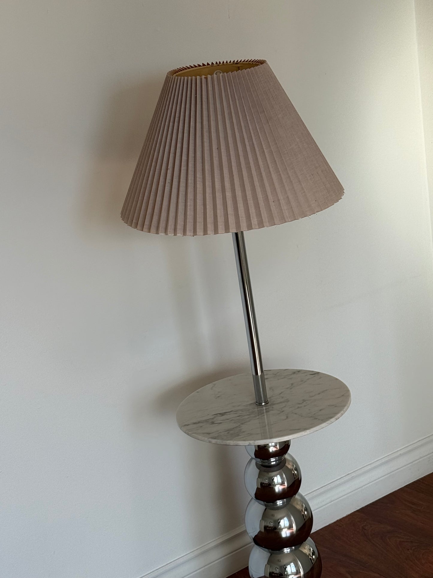 GEORGE Kovacs Chrome & Marble Floor Lamp
