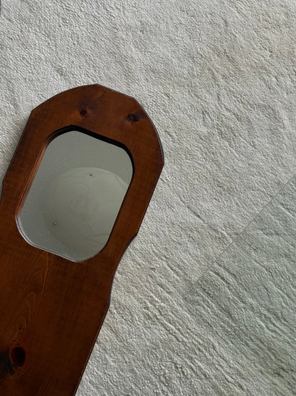 VINTAGE HANDCRAFTED WOODEN MIRROR