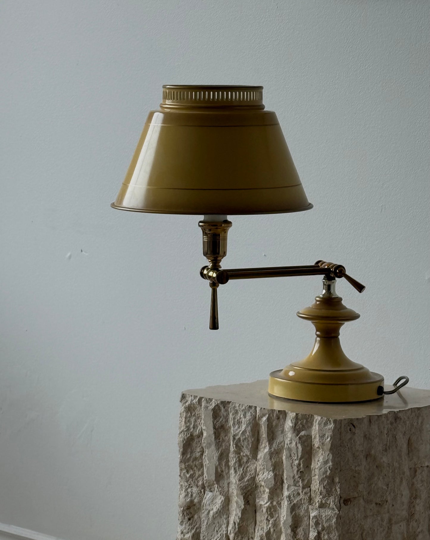 Vintage Adjustable Portable Enamel  and Brass