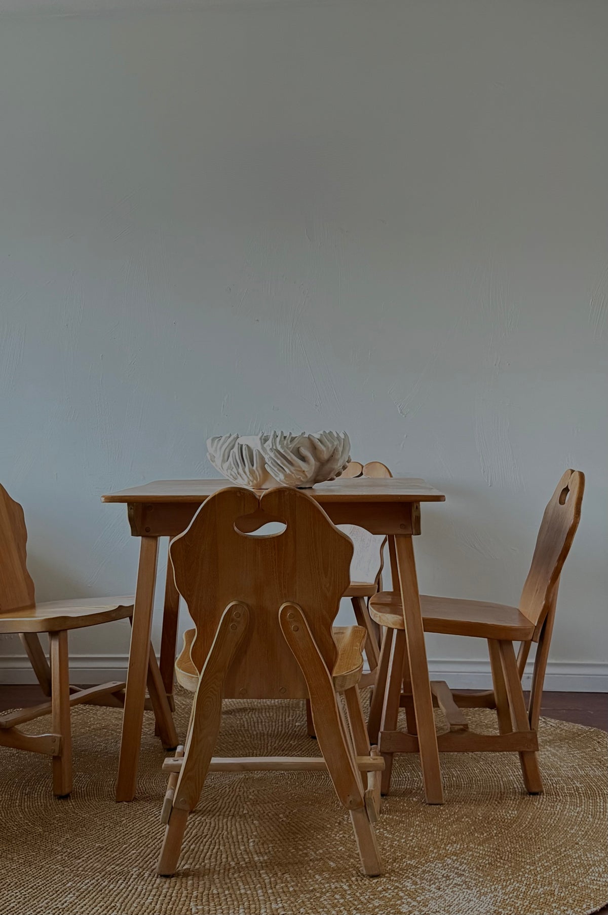 Vintage Maple Brutalist Dining set