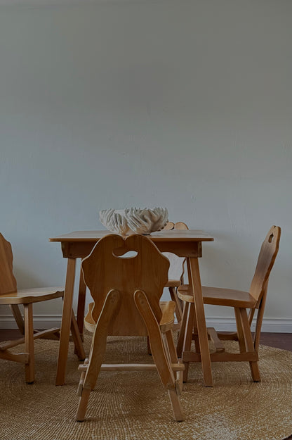 Vintage Maple Brutalist Dining set