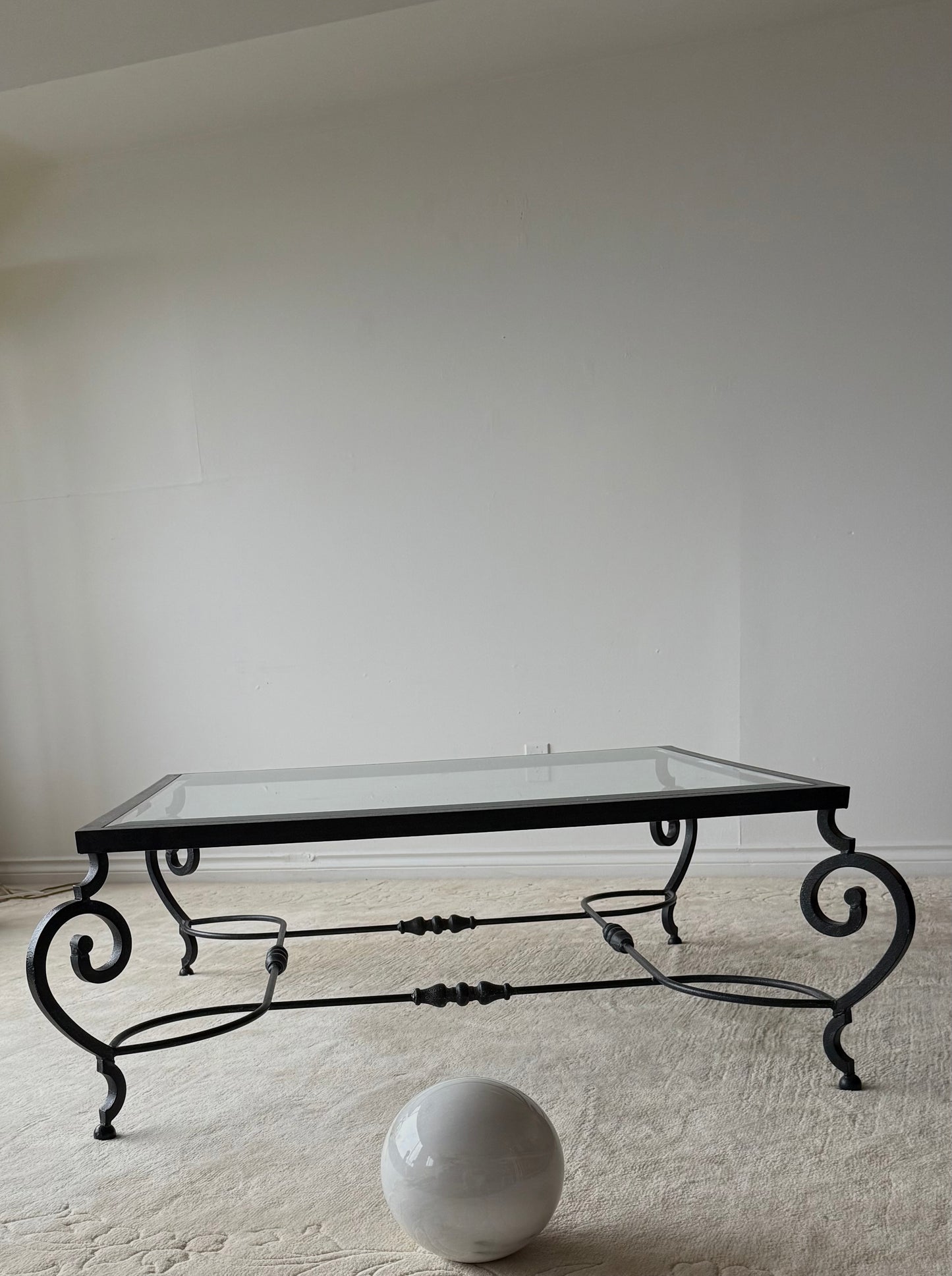Art Nouveau Wrought Iron Coffee Table