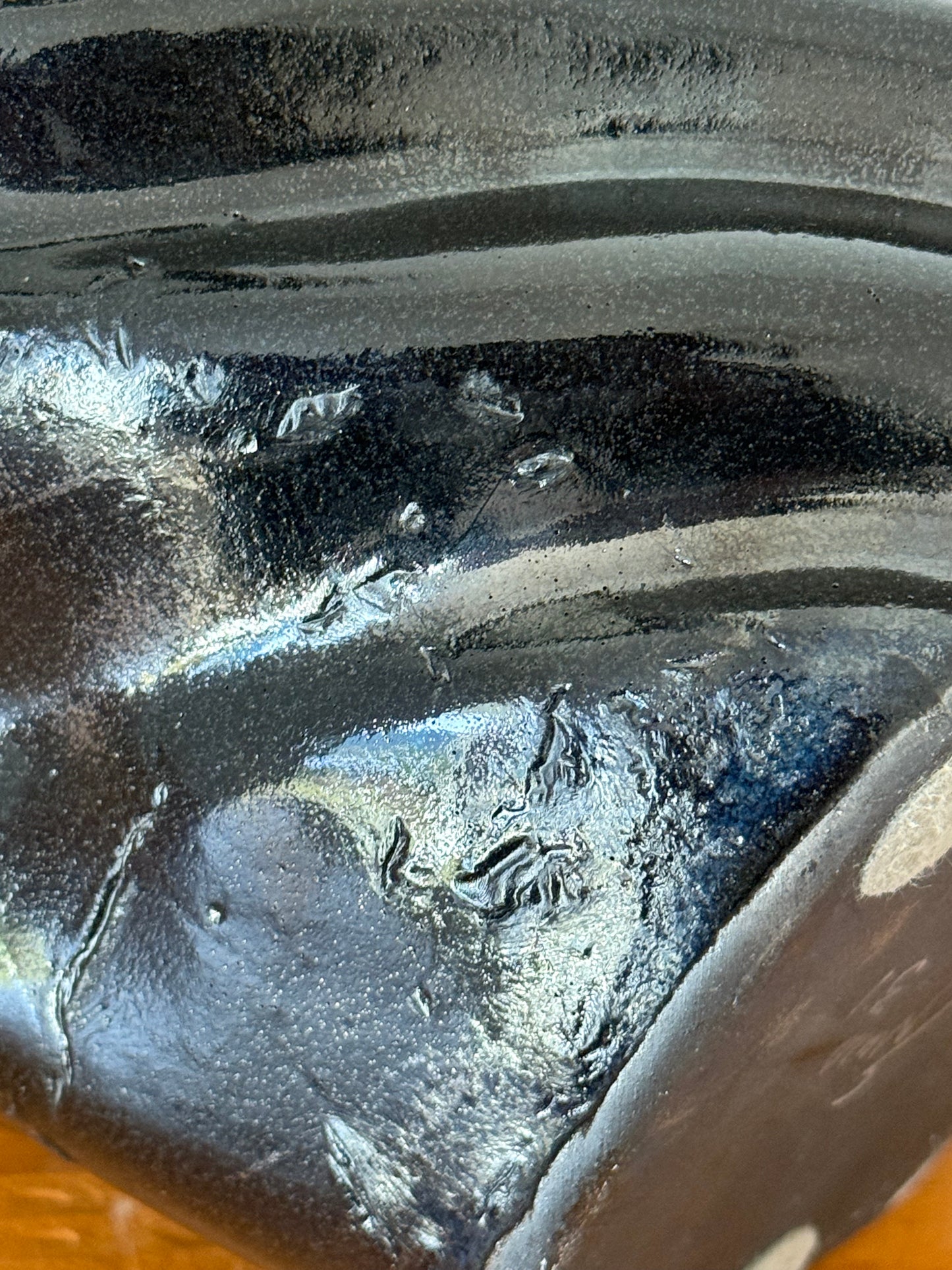 1980s TONY EVANS RAKU VASE