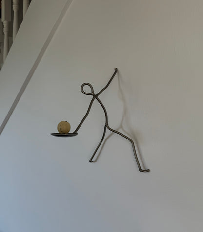 RARE 1990s Vintage Stick Figure Candle Sconces