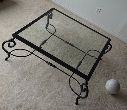 Art Nouveau Wrought Iron Coffee Table