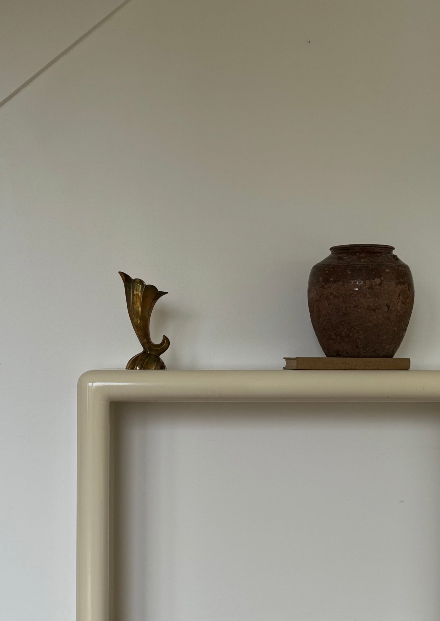 Mid-Century Brass Cornucopia Vases