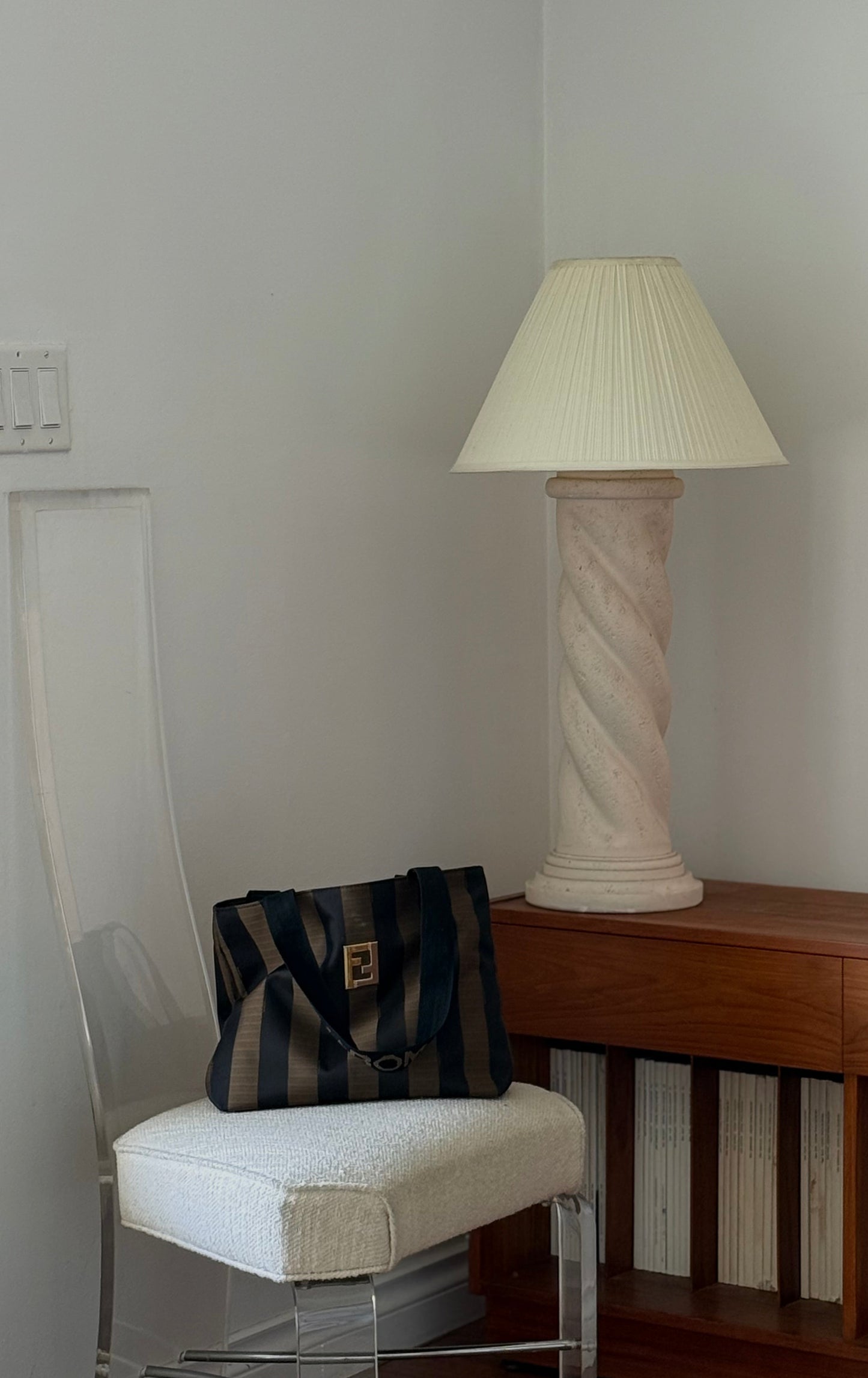 1980s SPIRAL PLASTER LAMP