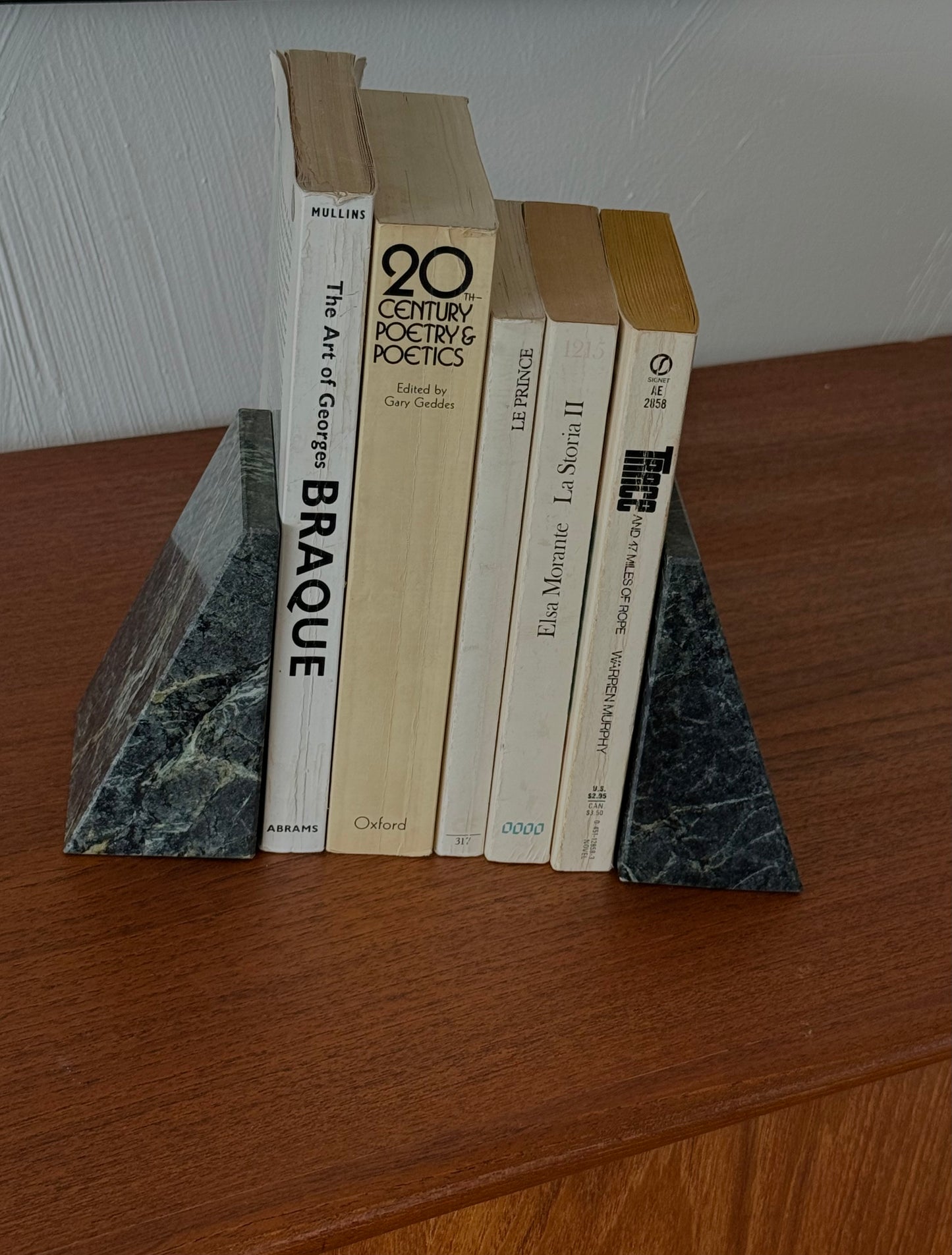 VINTAGE MARBLE BOOKENDS
