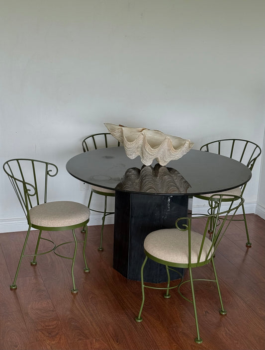C.1960s Set of 4 IRON chairs by JOHN HAUSER Iron works