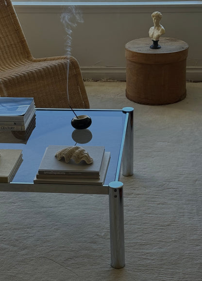 MCM Chrome with Glass Top Coffee Table