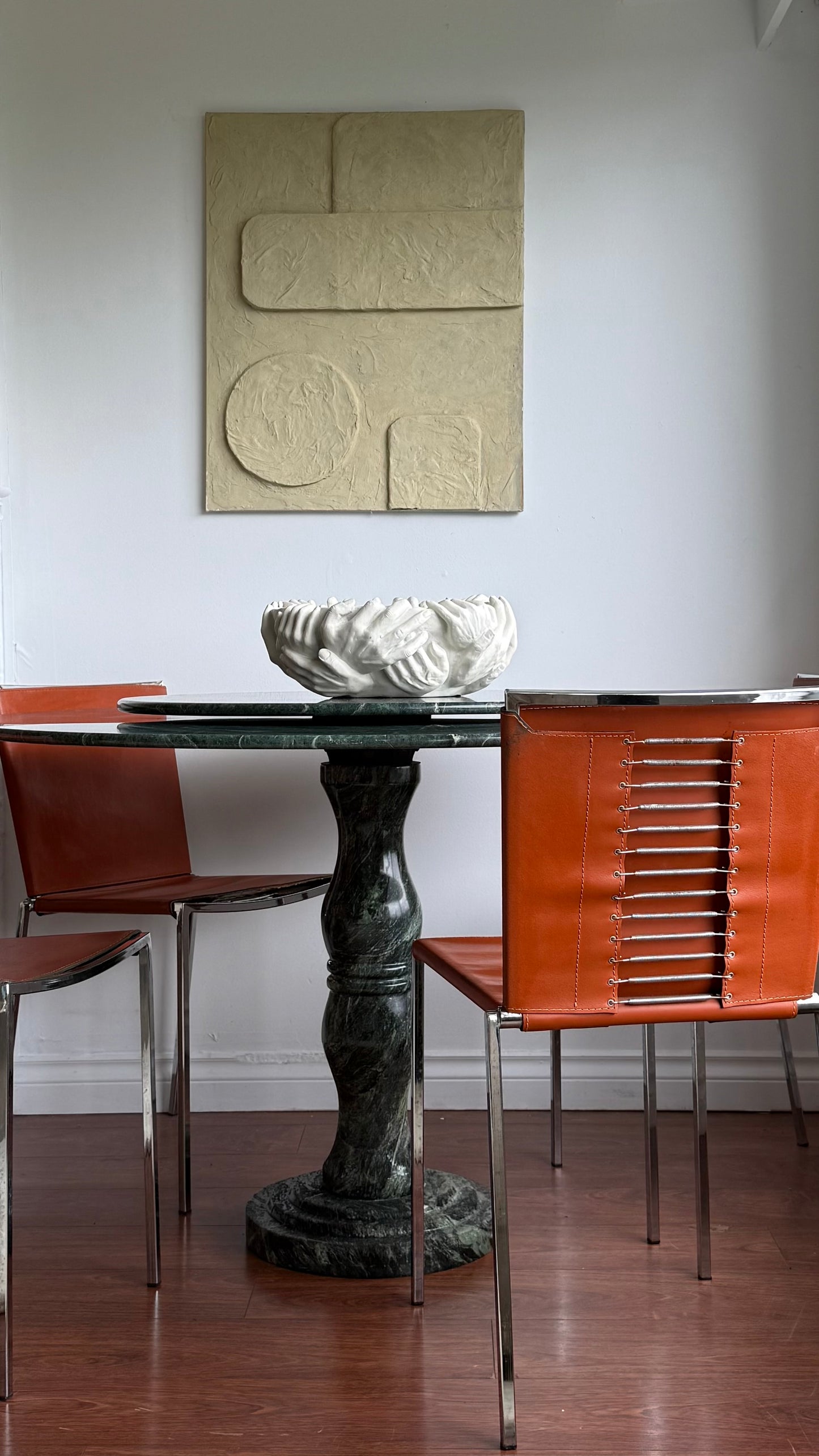 1980s VERDE ALPI MARBLE TABLE