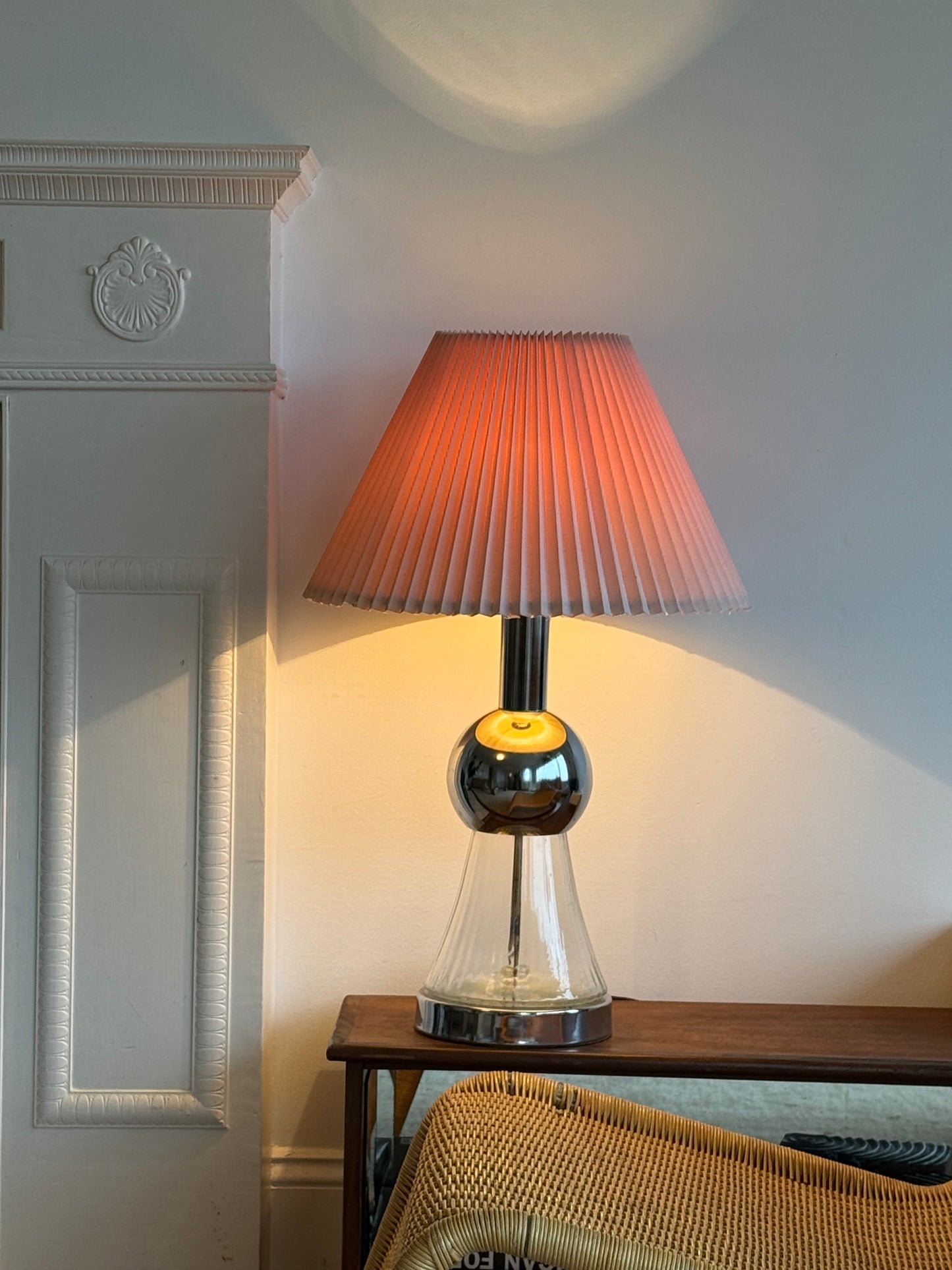 GEORGE KOVACS Chrome and Glass Lamp by