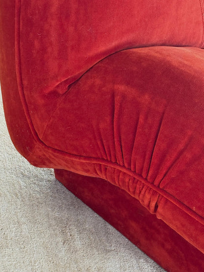 1980S CURVY VELVET CHAIR