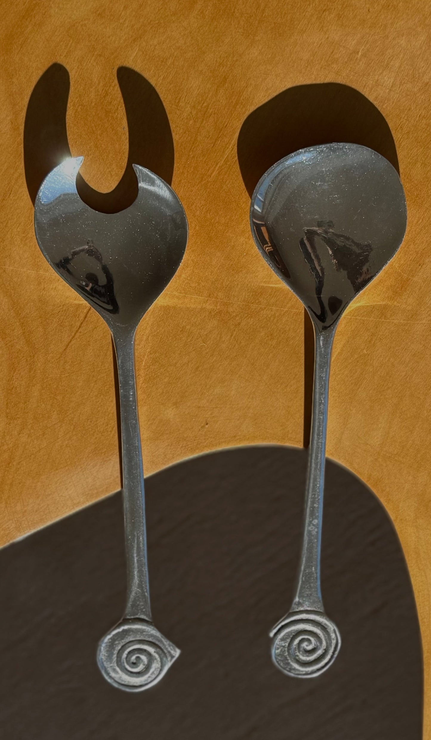 1990s Mariposa Aluminum Salad Serving Set