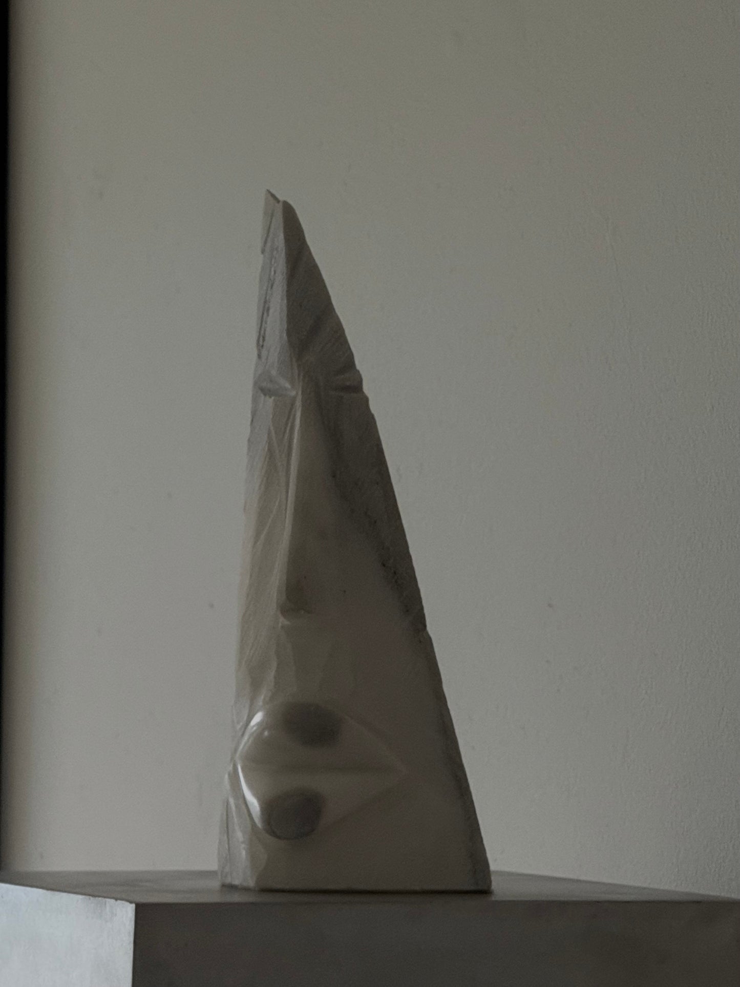 MARBLE  Moai statue signed "Piccini.Cris