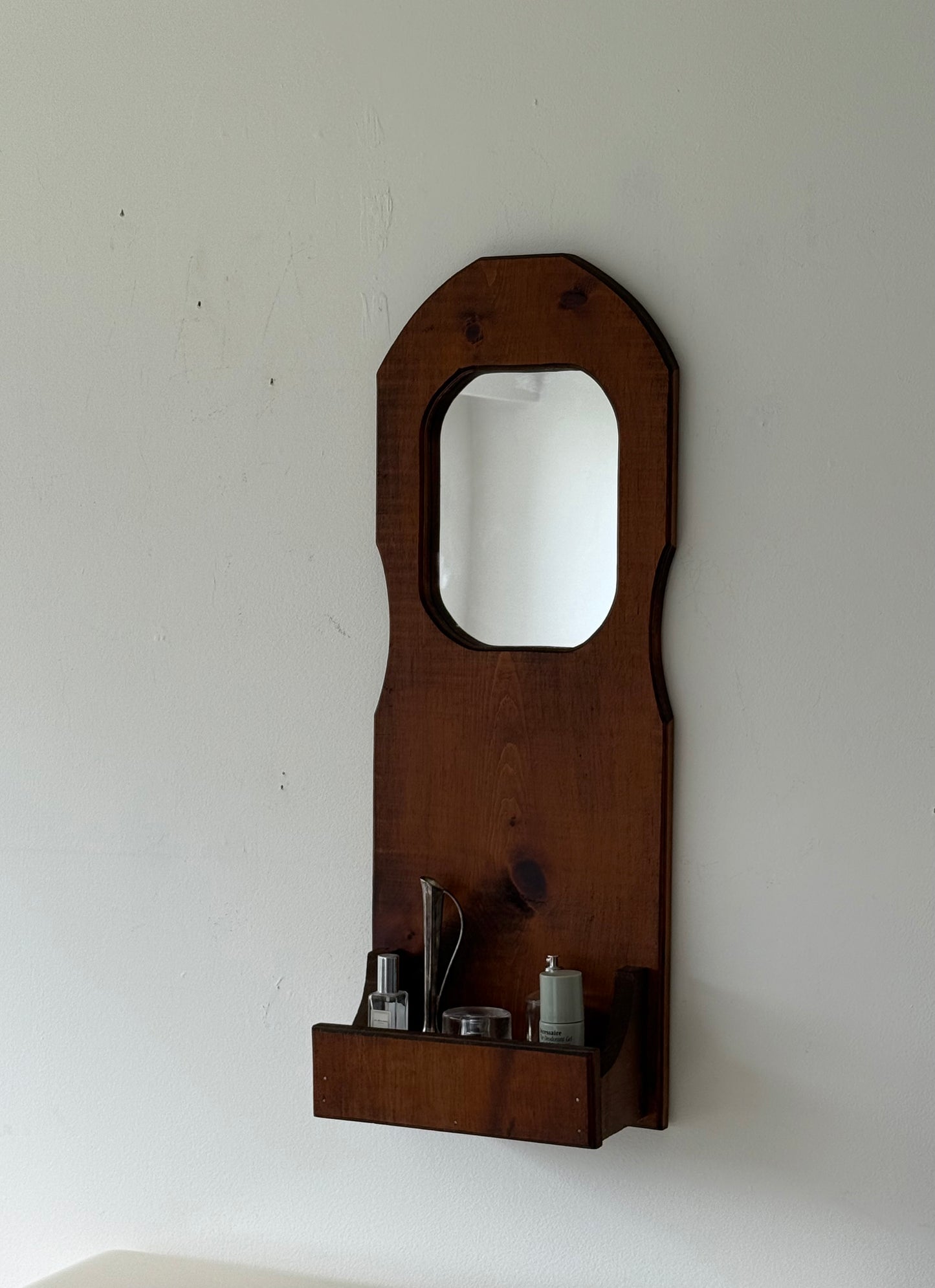 VINTAGE HANDCRAFTED WOODEN MIRROR