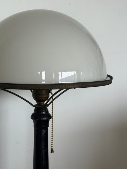 1930s IRON & GLASS TABLE LAMP