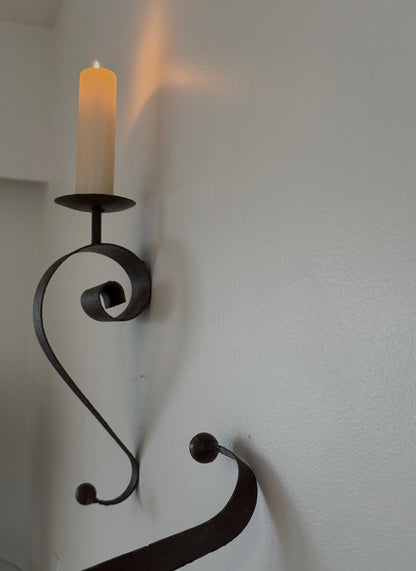Post Mod Metal Wall Sconce Candle Holders