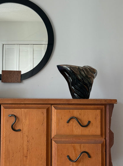 1980s TONY EVANS RAKU VASE