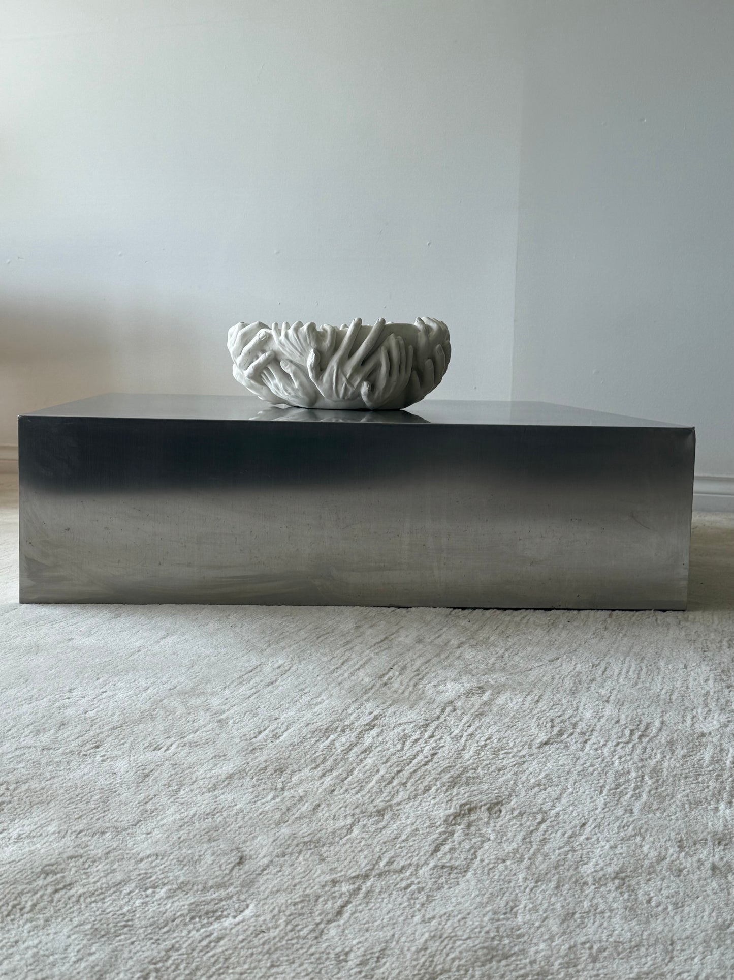 STEEL PLINTH COFFEE TABLE