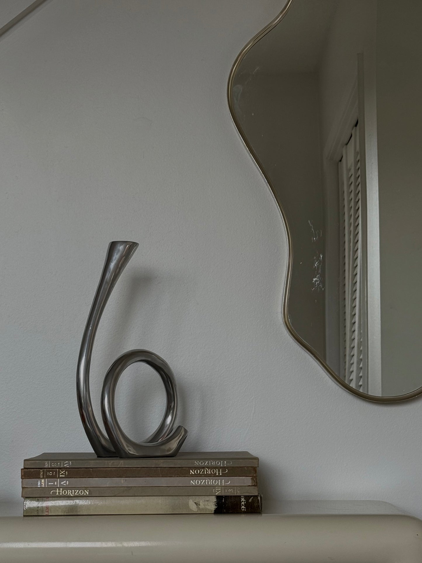 Vintage Spiral Aluminum Candleholder