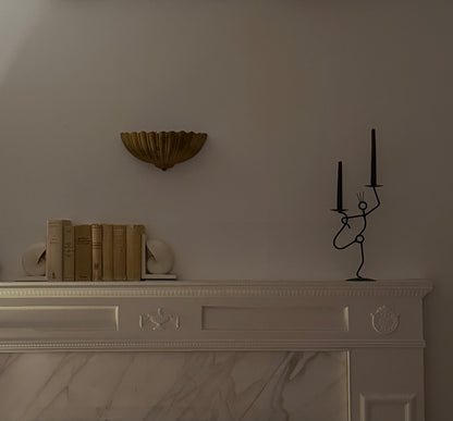 VINTAGE MODERNIST IRON candle holder