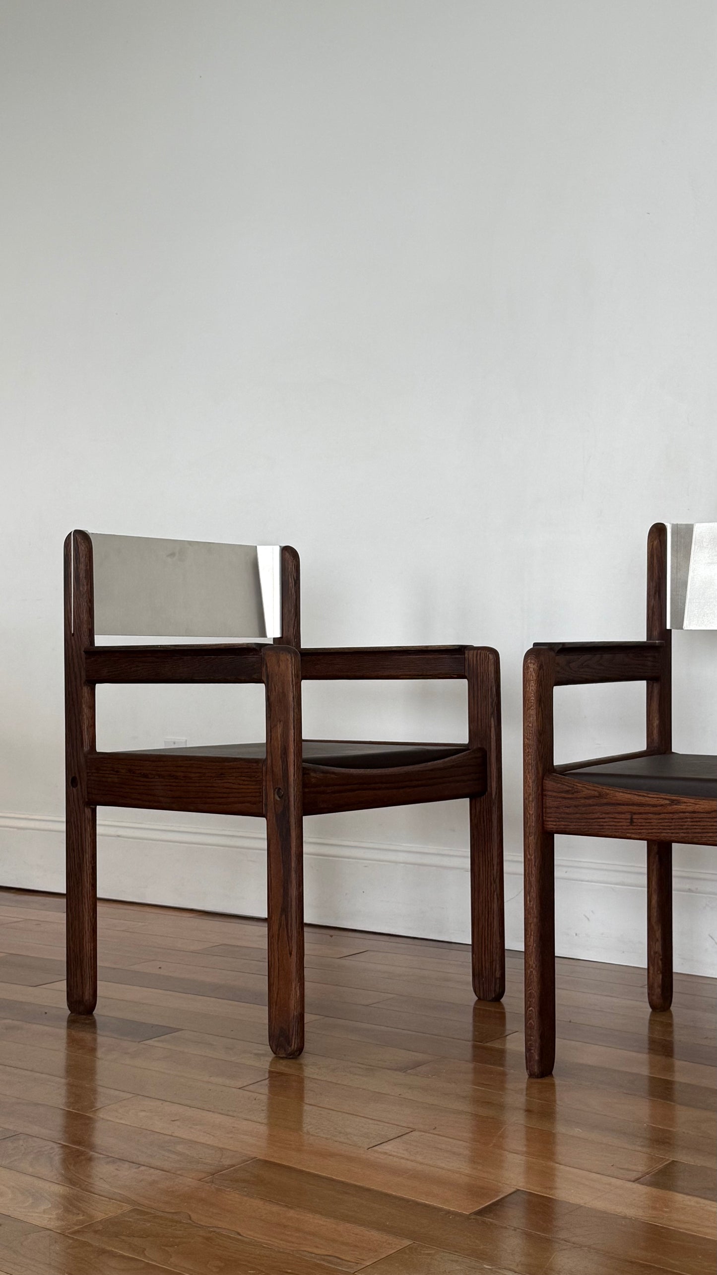 Vintage OAK & Aluminum Chairs