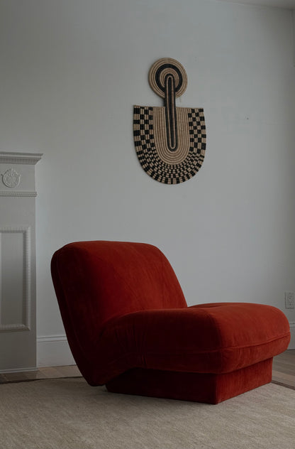 1980S CURVY VELVET CHAIR