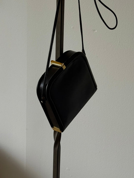 VINTAGE Leather Black Purse
