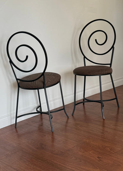 Post Modern Metal Spiral Chairs