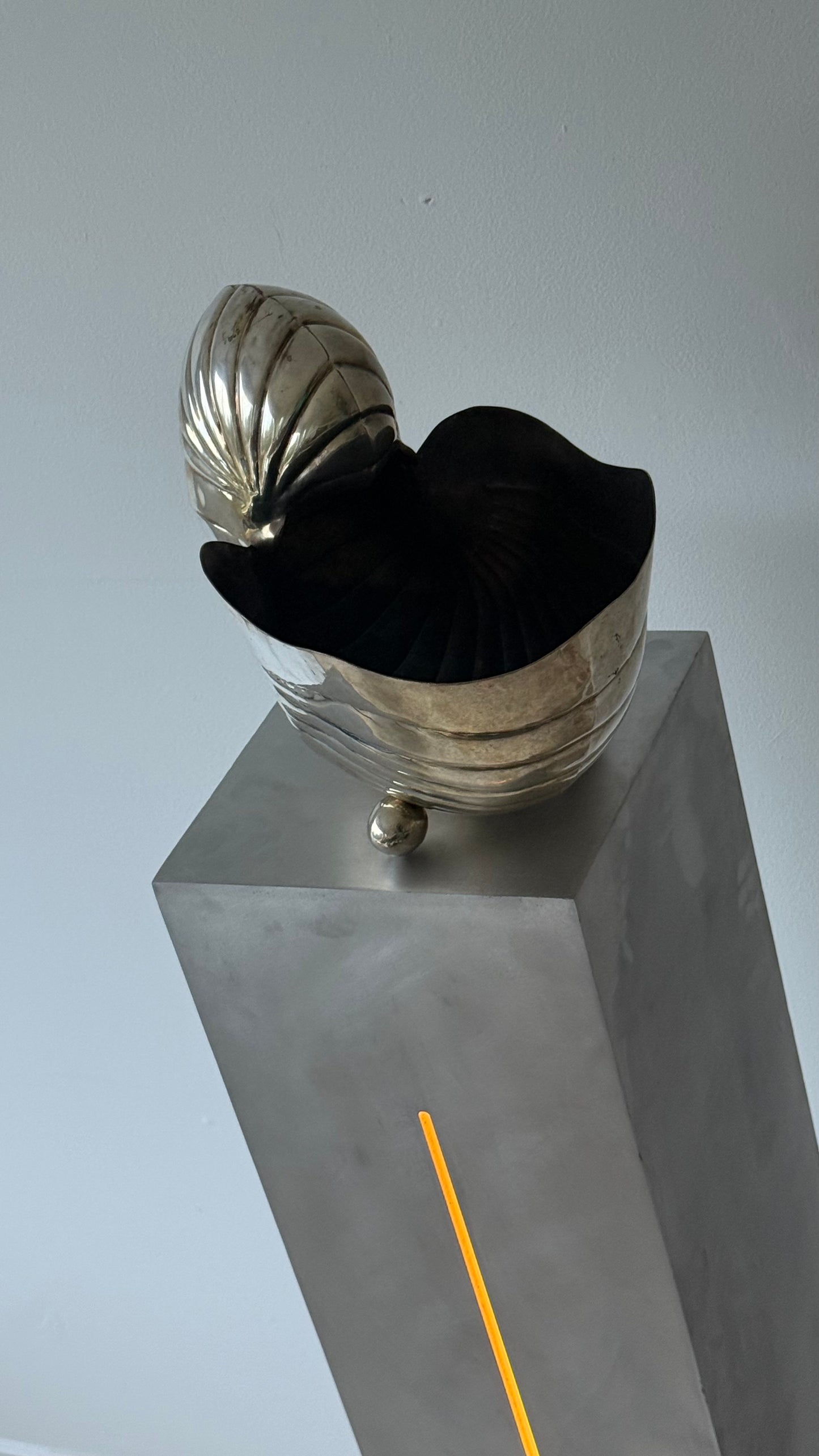 Vintage Silver  Plated  Nautilus Wine  Bucket