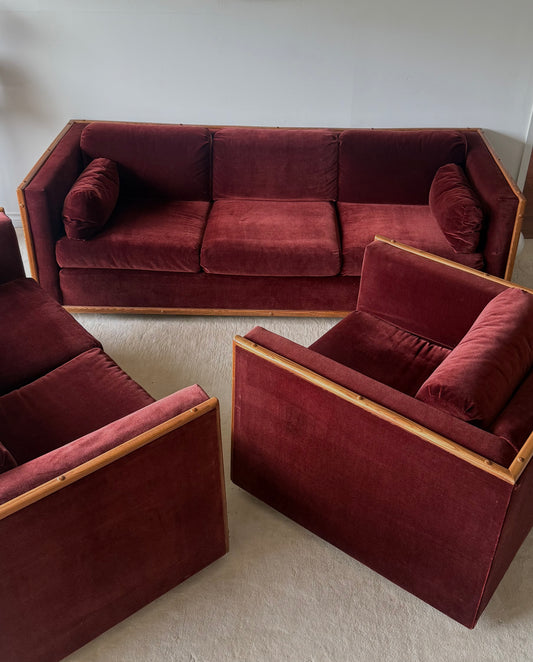 VNTG VELVET & WOOD SOFAs