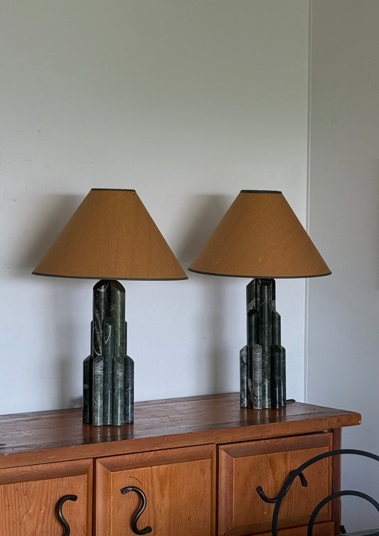 1980s Marble Lamps