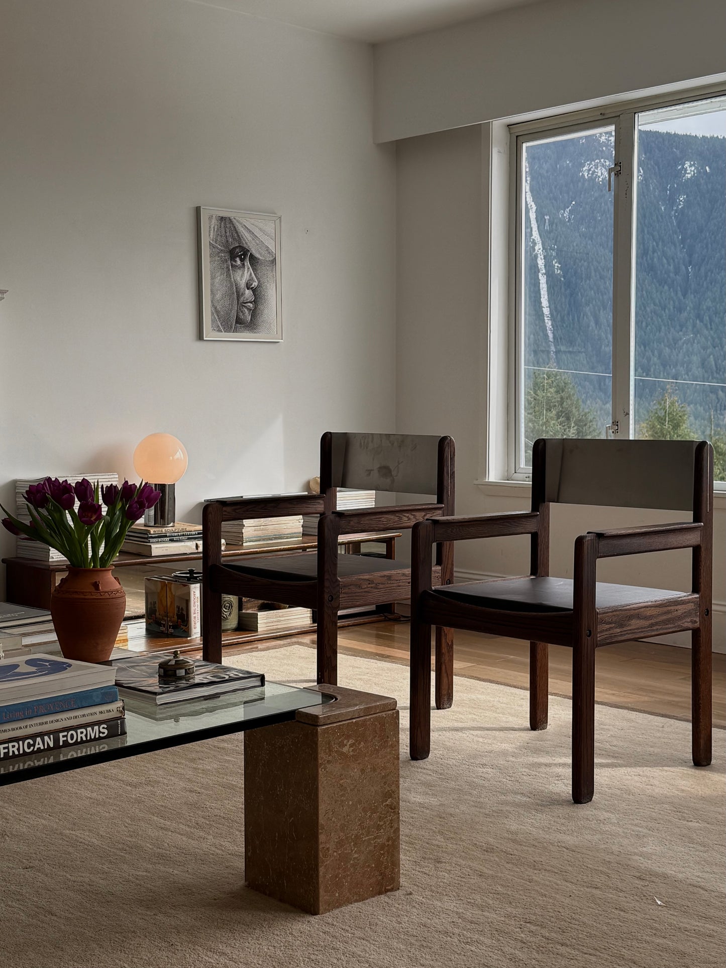 Vintage OAK & Aluminum Chairs
