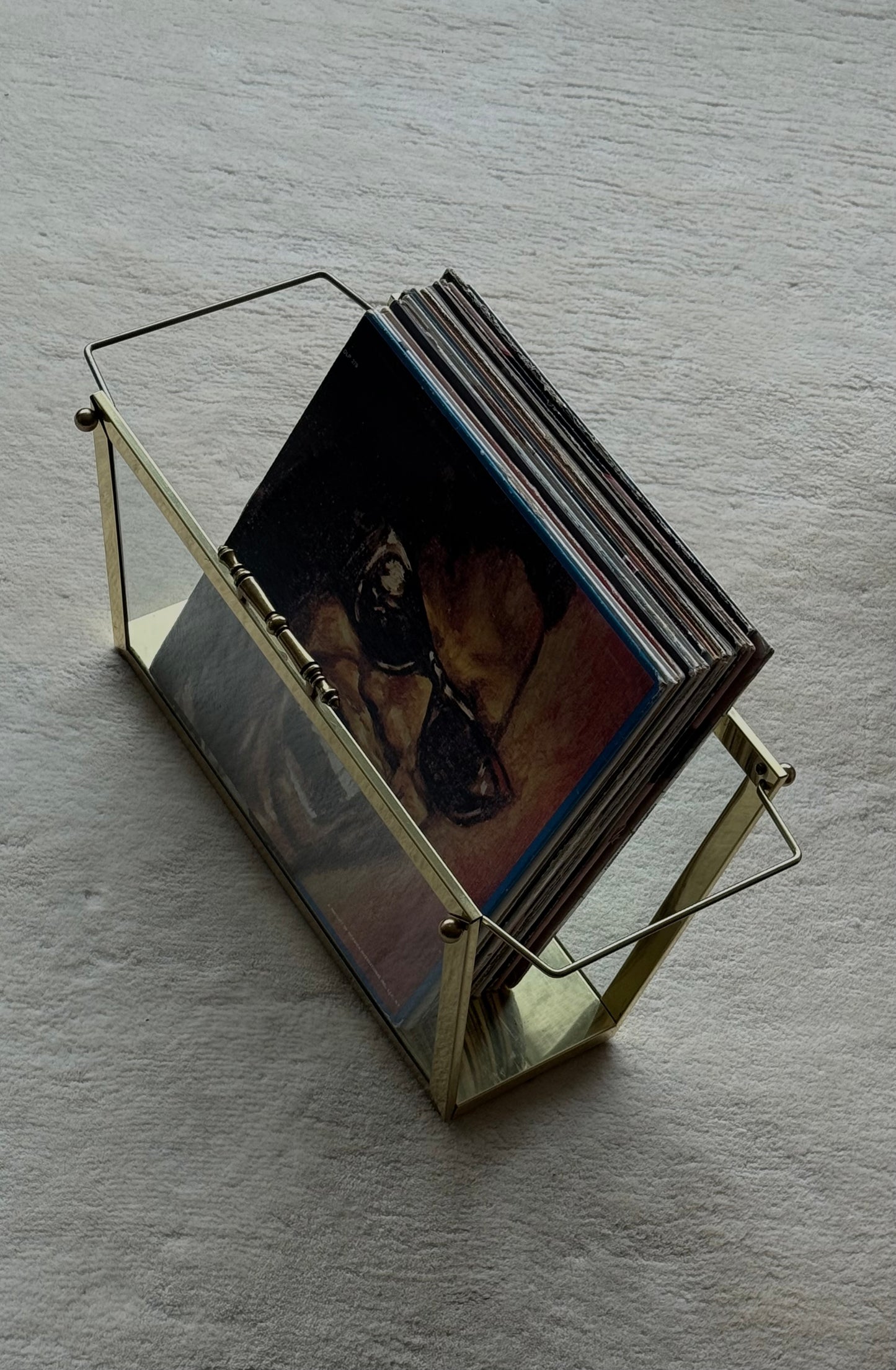 MCM Brass and Glass Magazine Holder
