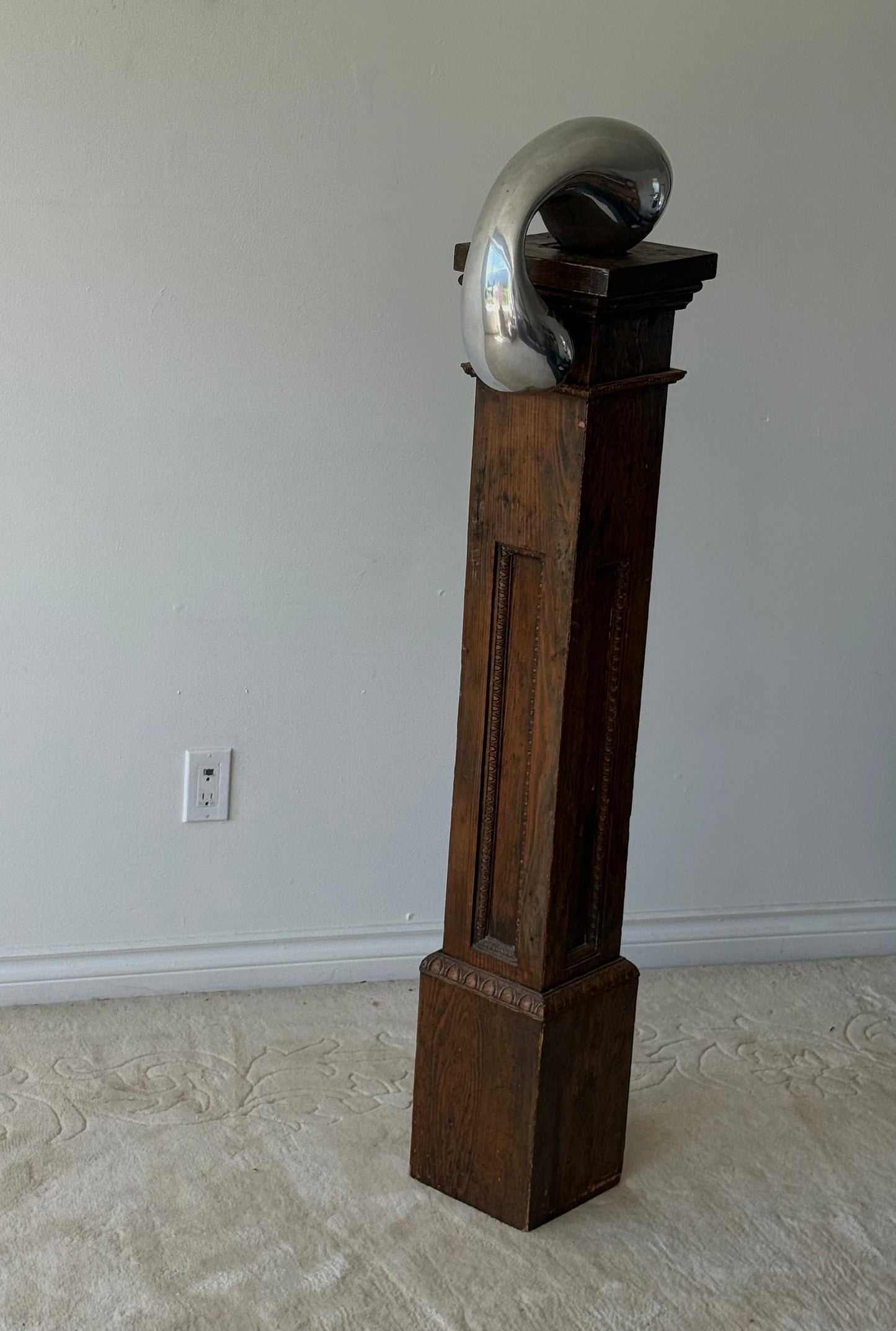 ANTIQUE Quarter Sawn Oak Newel Post