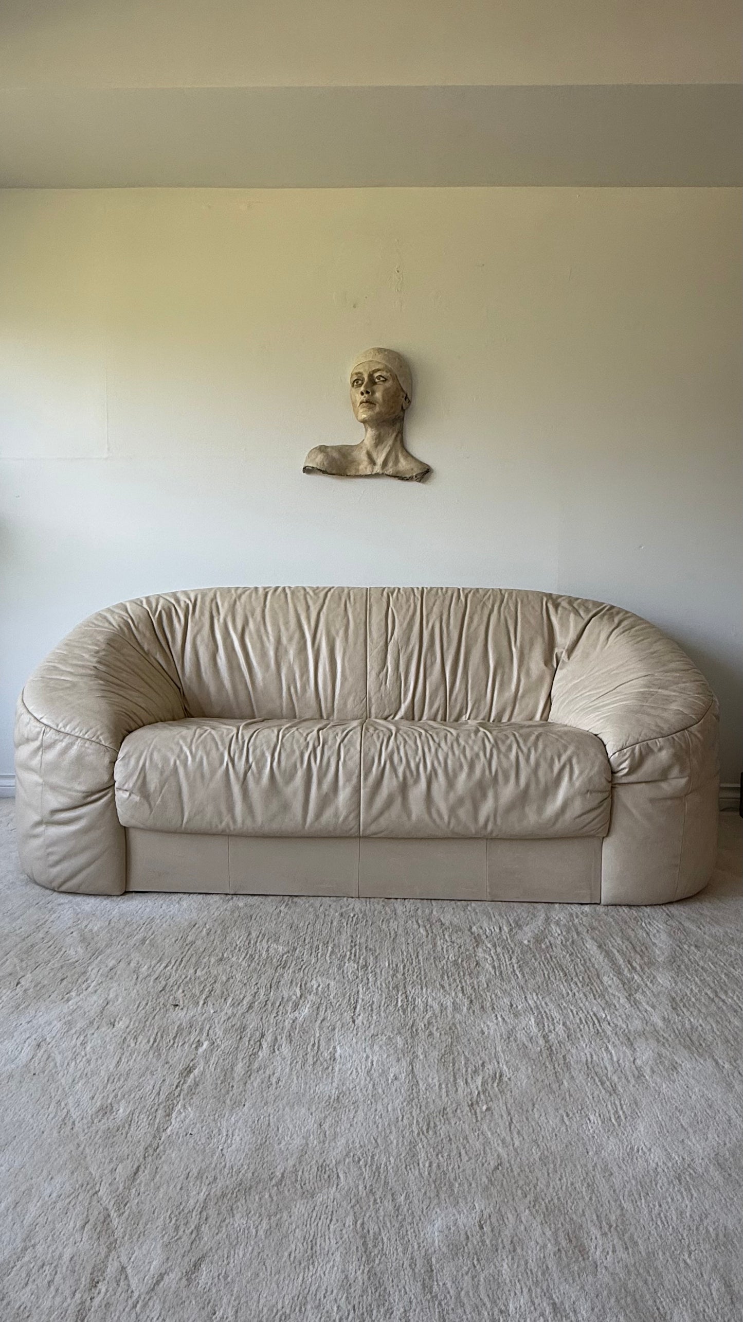 1980s LEATHER SOFA