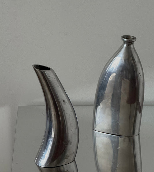 VINTAGE ALUMINUM VASES