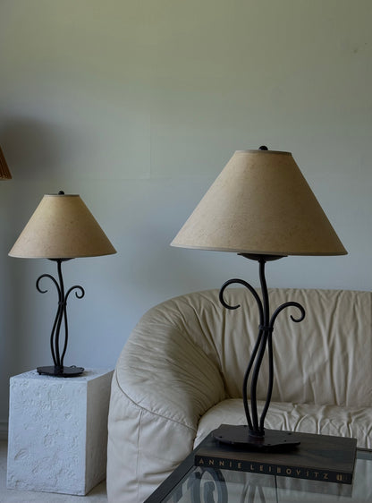 1990s IRON table lamps