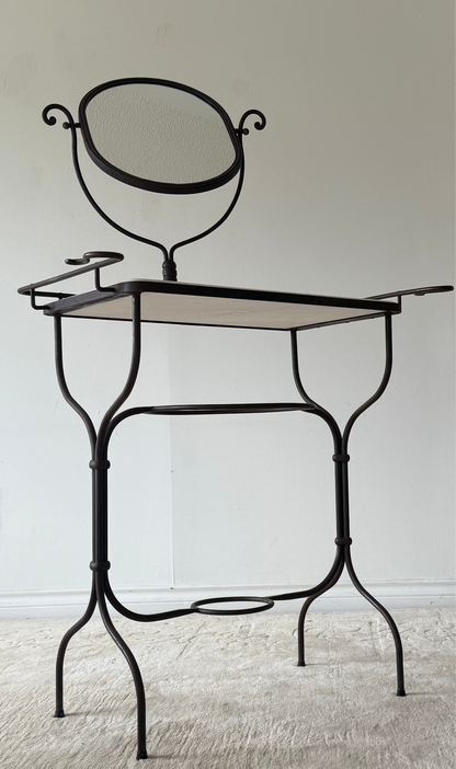 ANTIQUE MARBLE & IRON Washstand