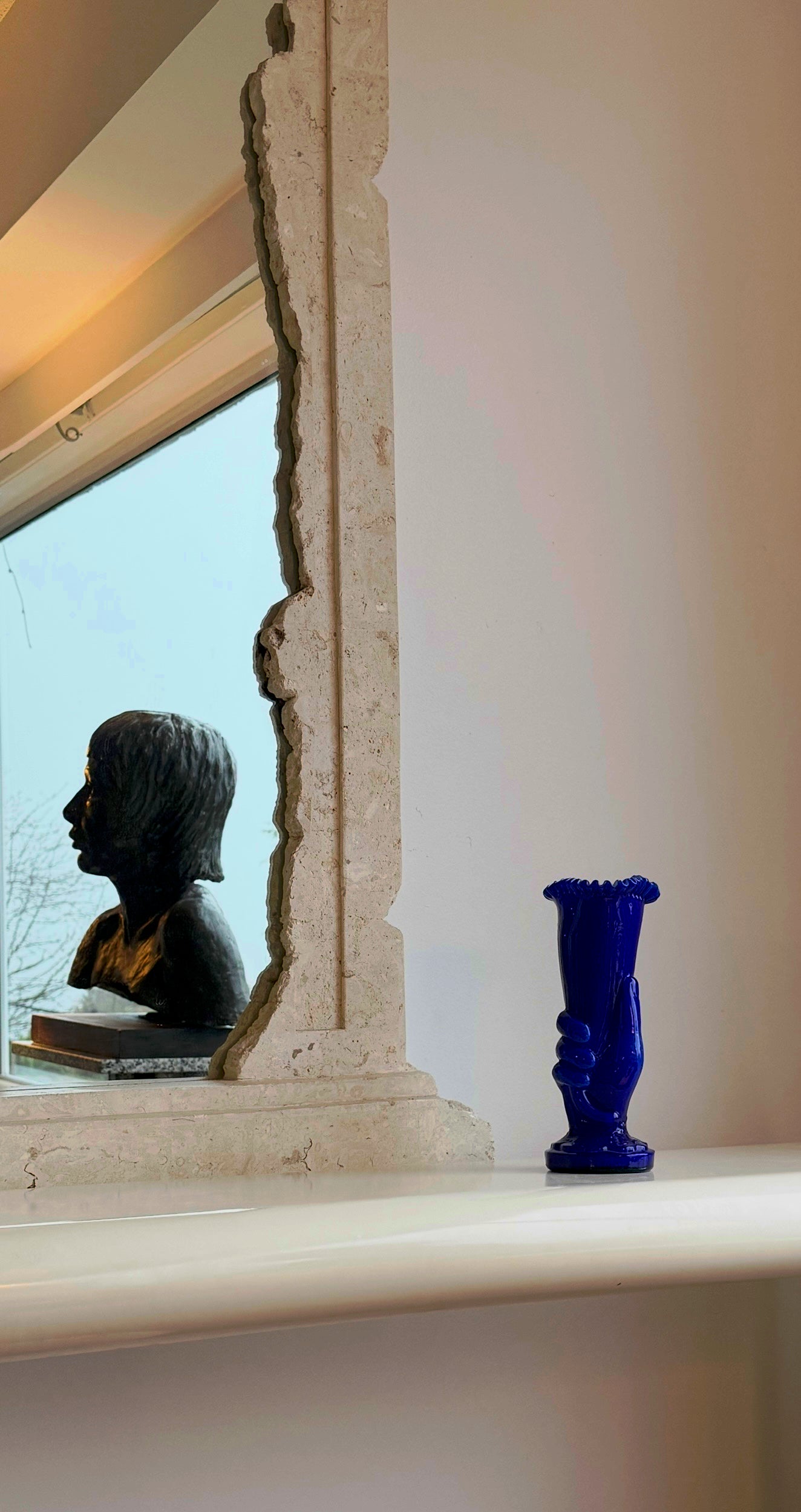 Antique Victorian BLUE hand Vase