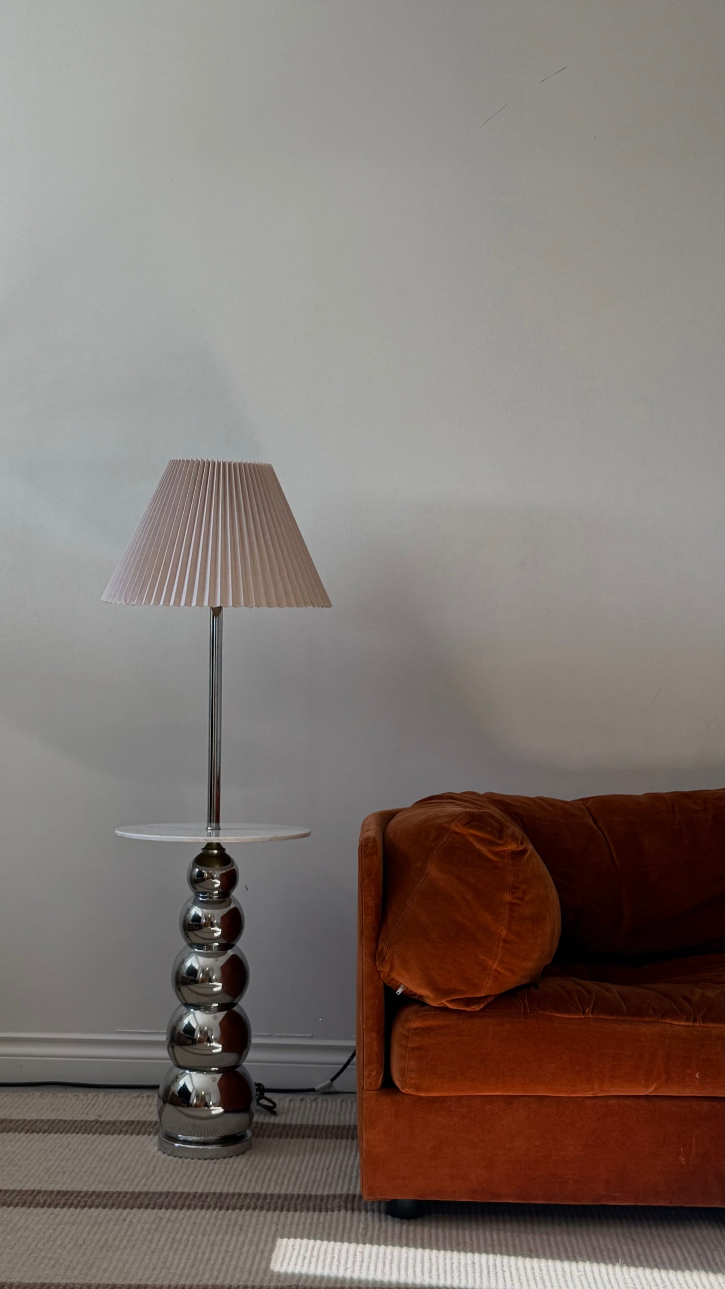 GEORGE Kovacs Chrome & Marble Floor Lamp