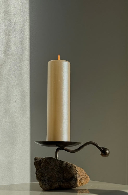 Rock and Iron candle holder