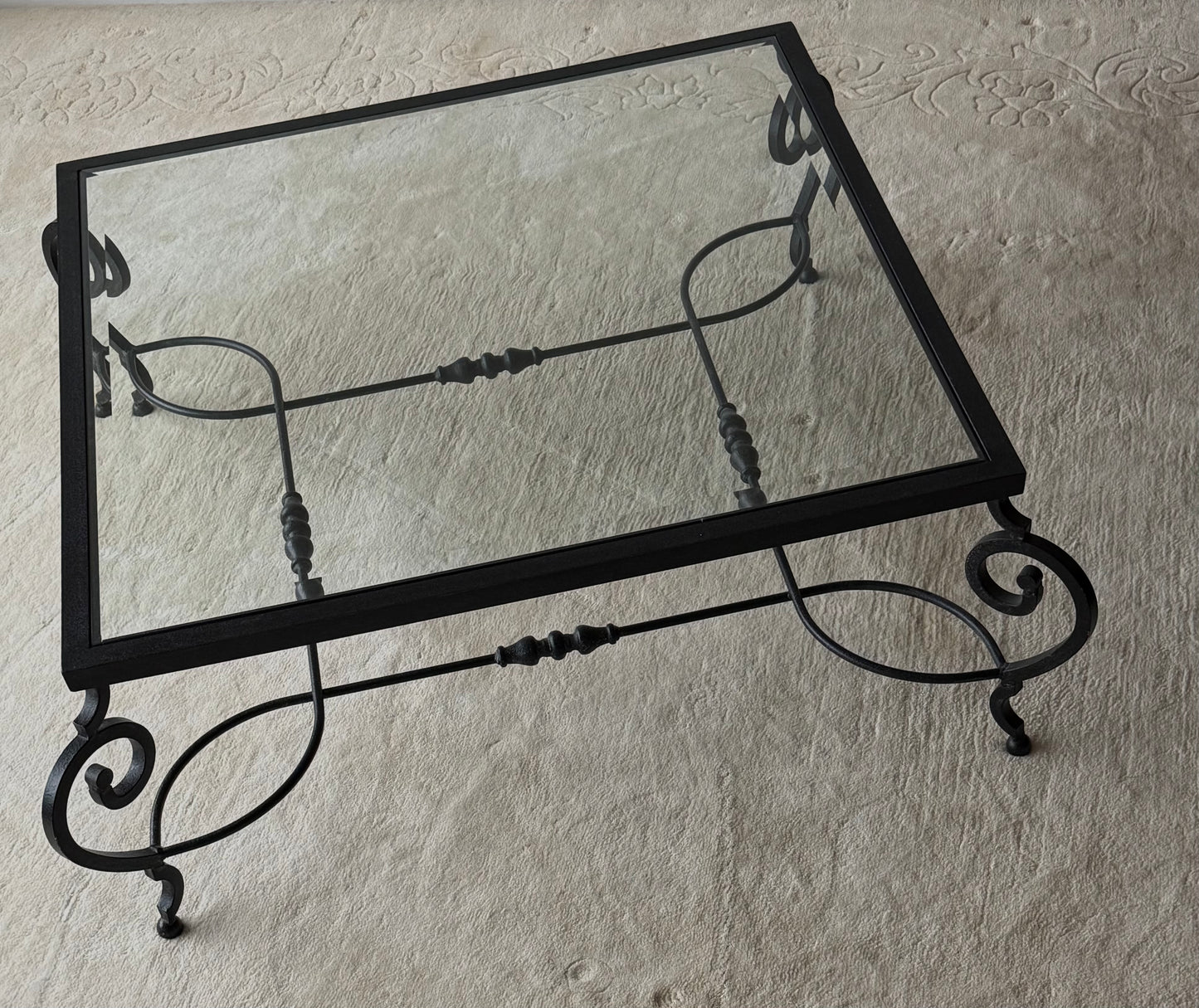 Art Nouveau Wrought Iron Coffee Table