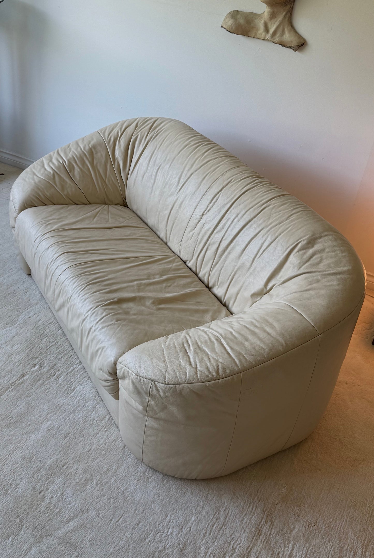 1980s LEATHER SOFA